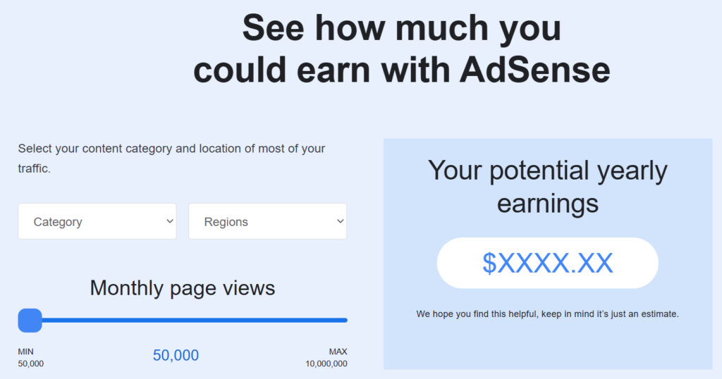 adsense calculator